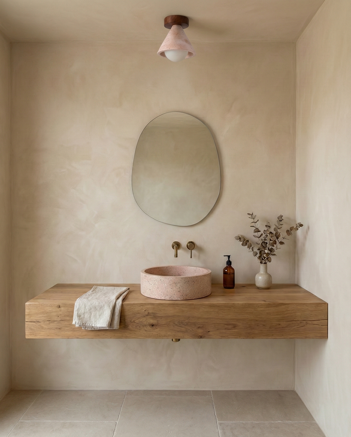 Kayla Travertine Ceiling Light — product view 7