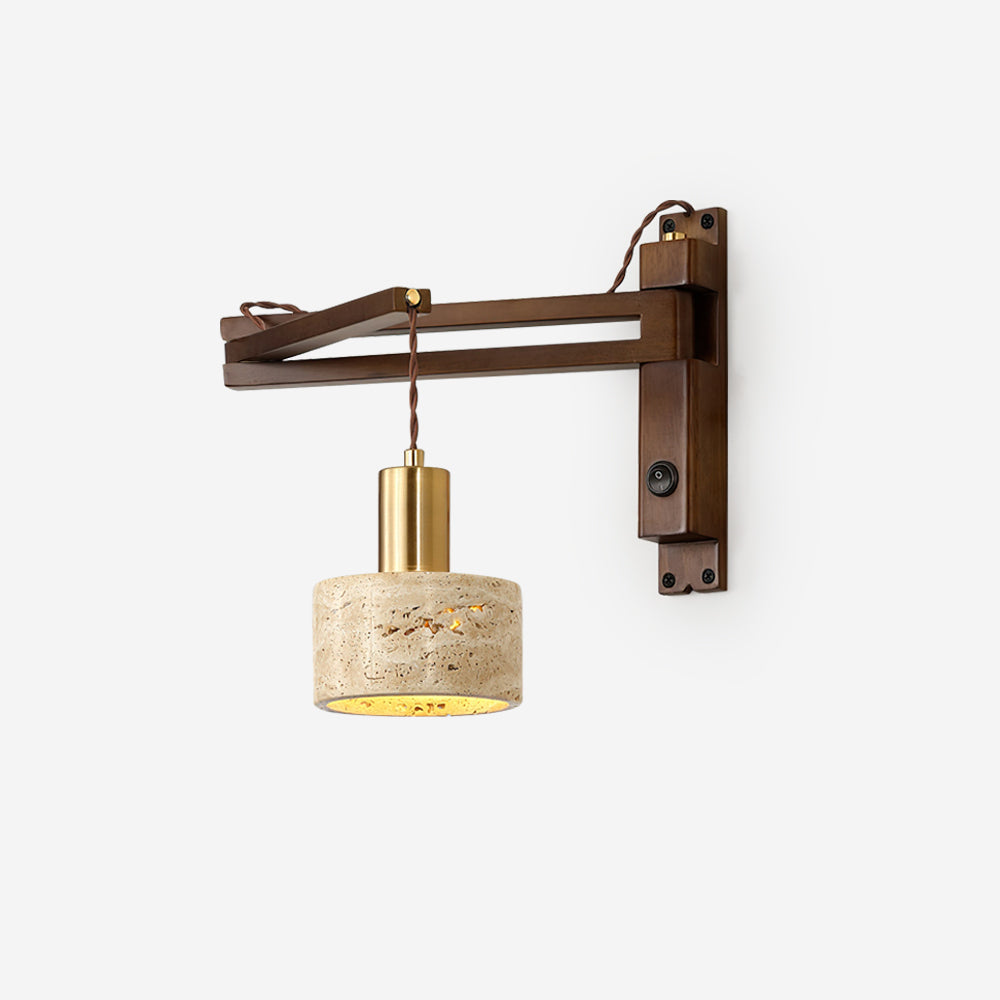 Zaid Travertine Wall Lamp — product view 1