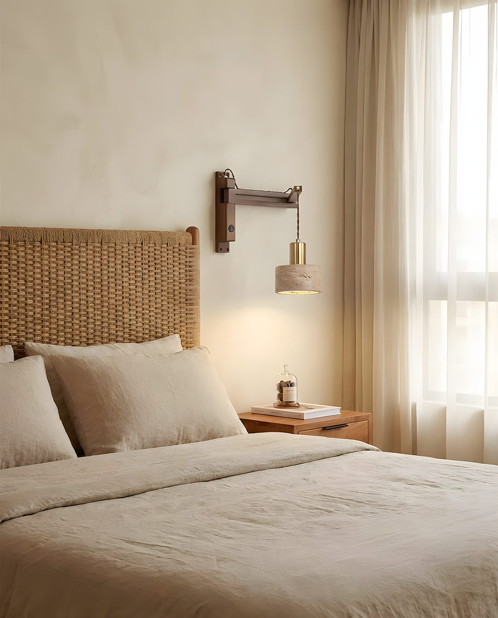 Zaid Travertine Wall Lamp — product view 8