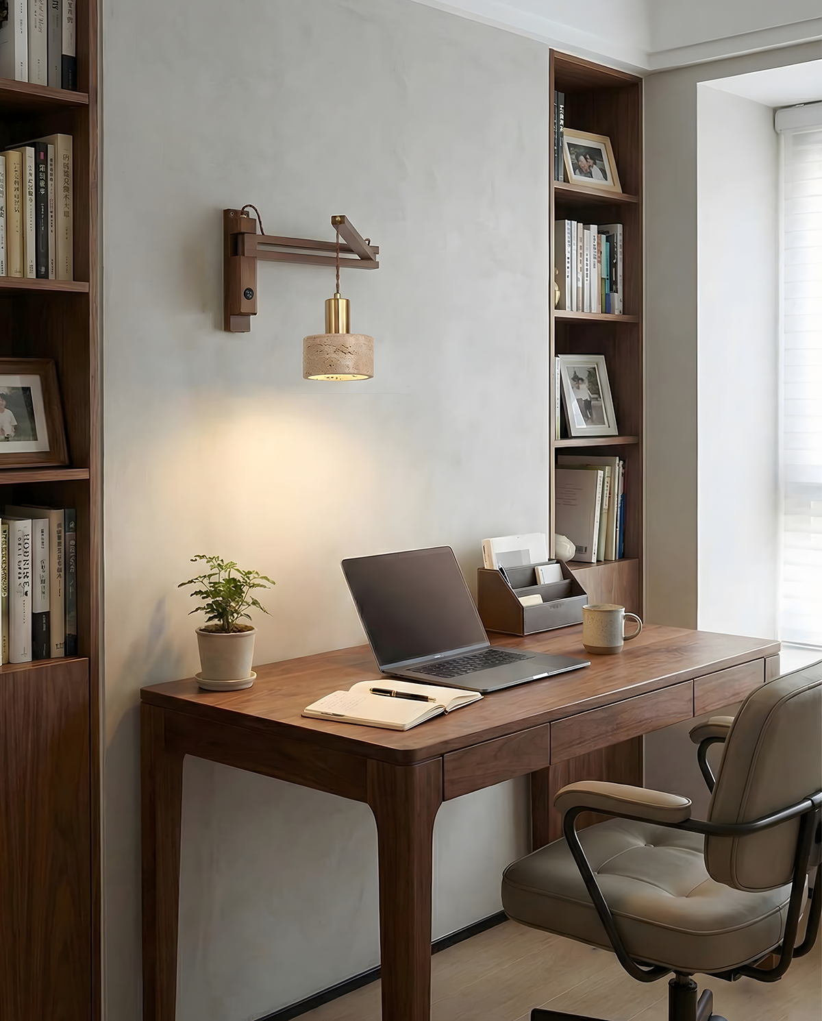 Zaid Travertine Wall Lamp — product view 10