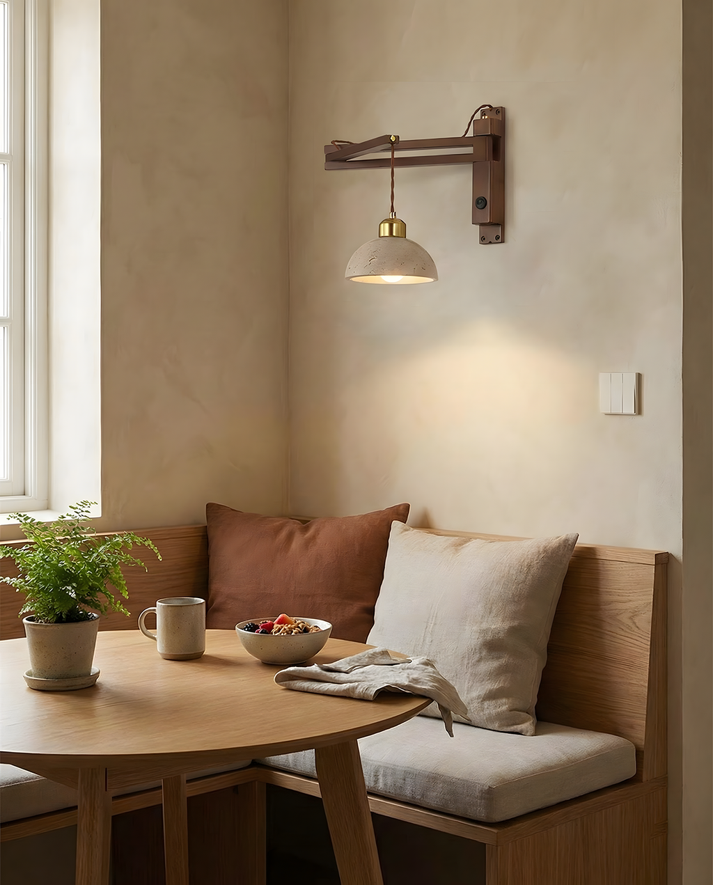 Zaid Travertine Wall Lamp — product view 11