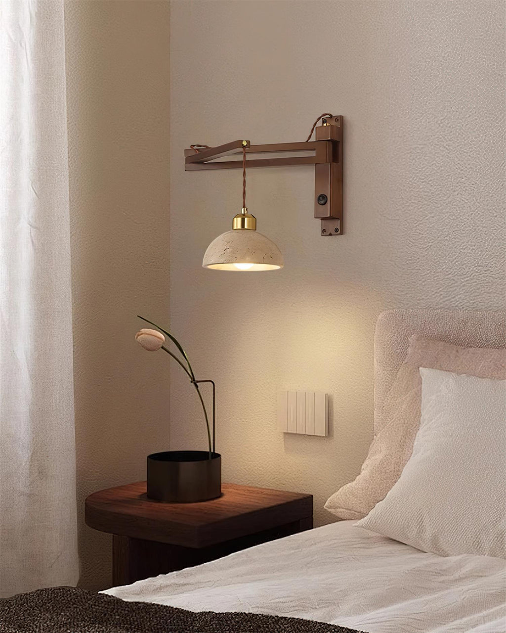 Zaid Travertine Wall Lamp — product view 15