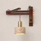 Zaid Travertine Wall Lamp — product view 17
