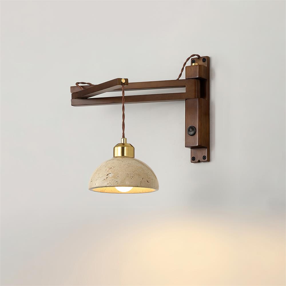 Zaid Travertine Wall Lamp — product view 18