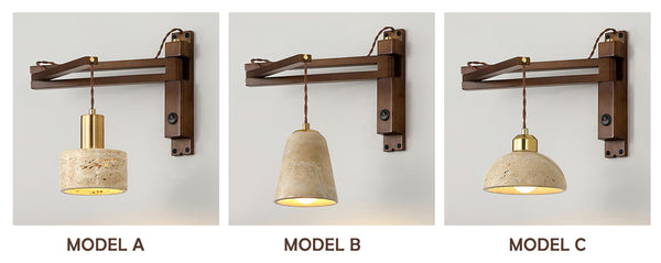 Zaid Travertine Wall Lamp — product detail 22