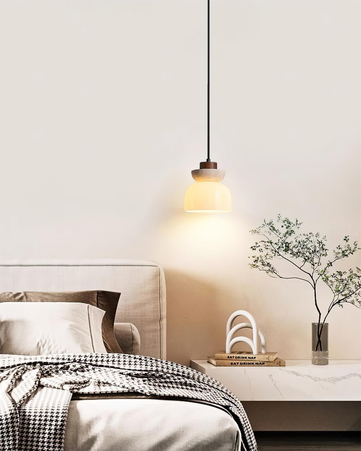 Paolina Travertine Pendant Light — product view 15