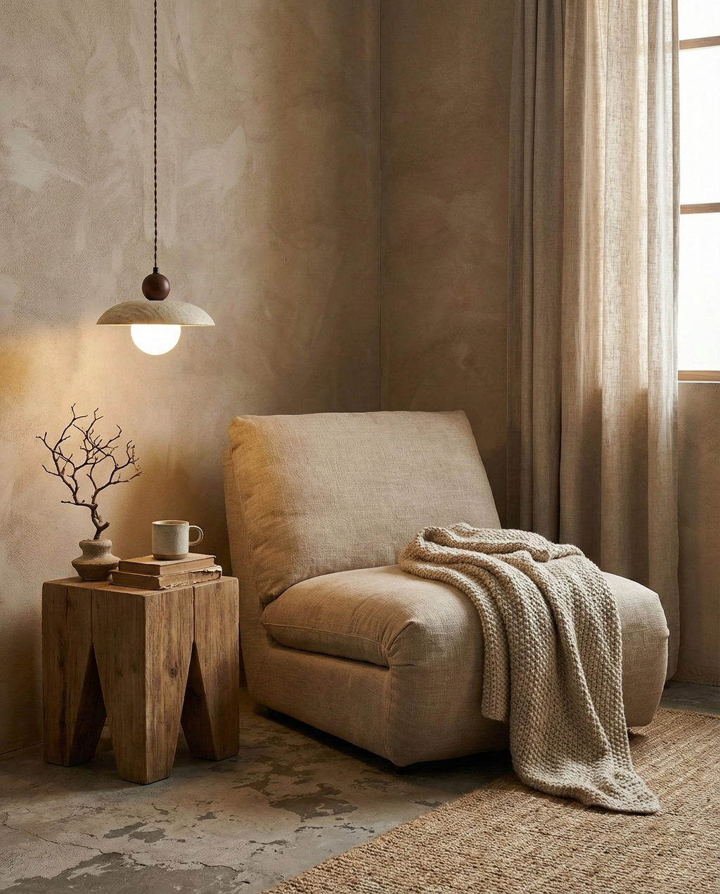 Floyd Travertine Pendant Lamp — product view 9