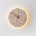 Kiera Travertine Clock Wall Lamp — product view 2