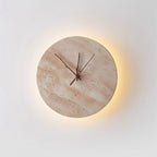 Kiera Travertine Clock Wall Lamp — product view 2