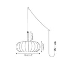 Verona Plug In Metal Pendant Lamp — product view 5