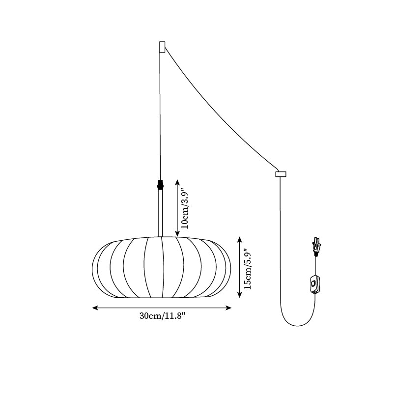 Verona Plug In Metal Pendant Lamp — product view 5