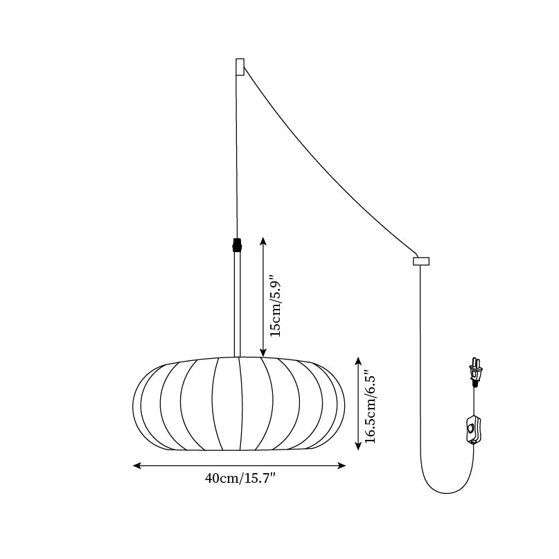 Verona Plug In Metal Pendant Lamp — product view 6