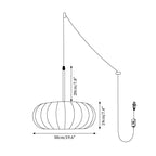 Verona Plug In Metal Pendant Lamp — product view 7
