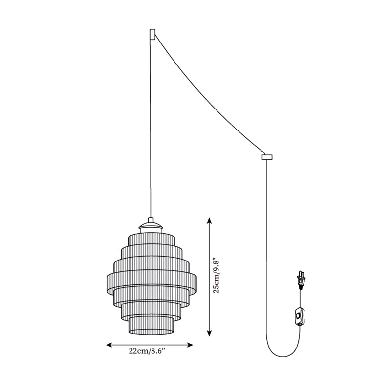 Luella Glass Plug In Pendant Lamp — product view 5