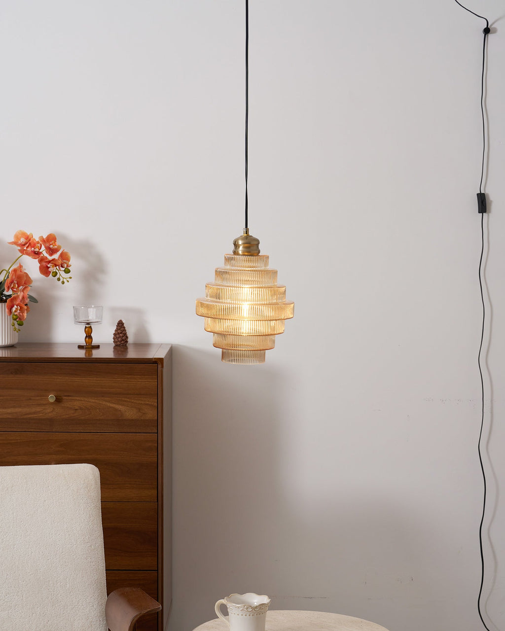 Luella Glass Plug In Pendant Lamp — product view 30