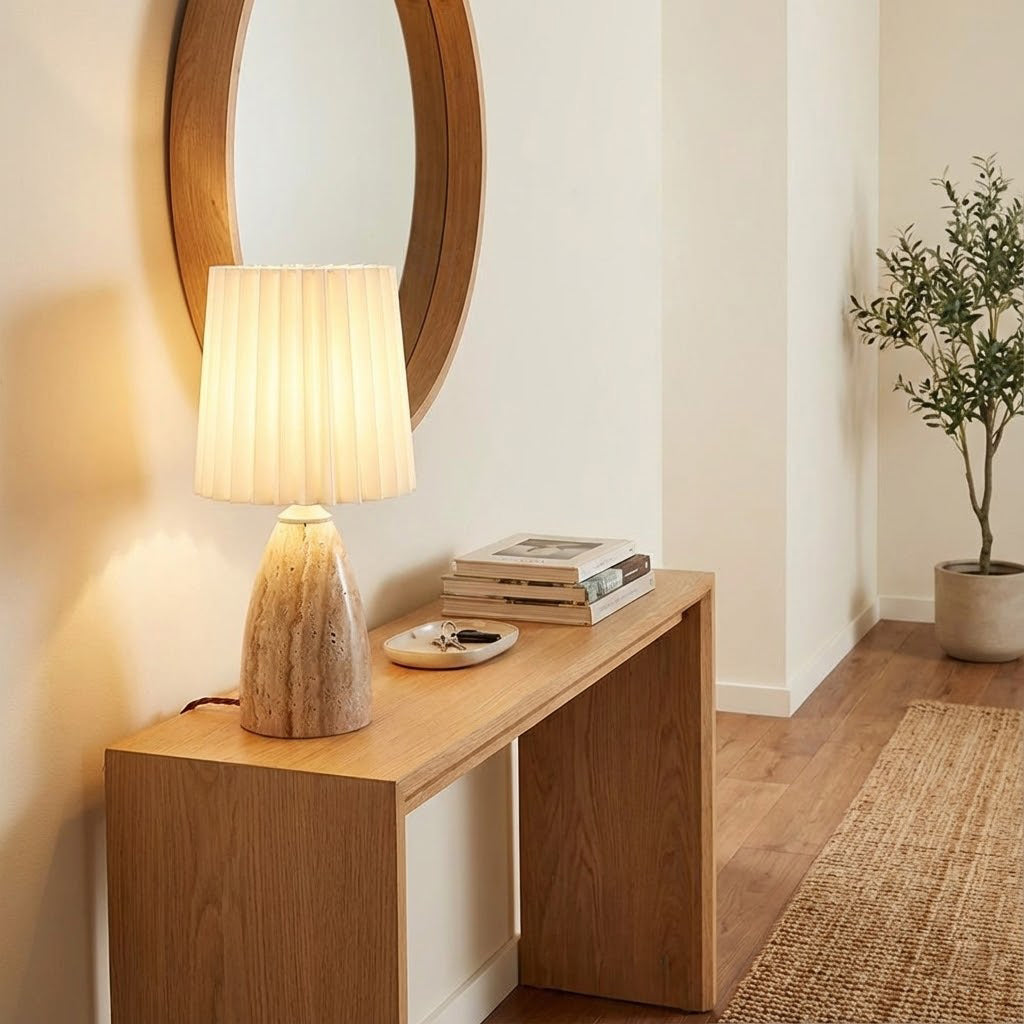 Fina Travertine Table Lamp — product view 7
