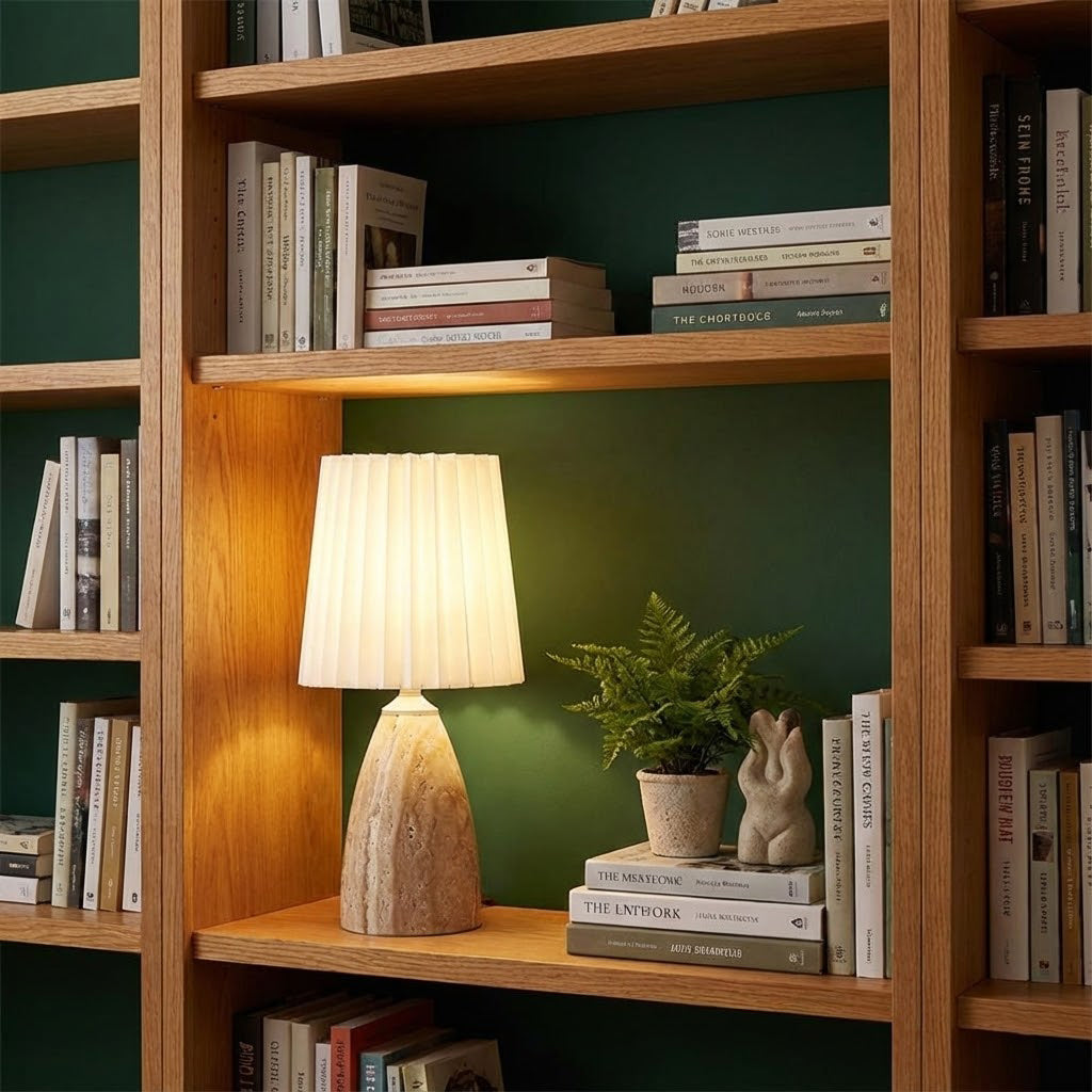 Fina Travertine Table Lamp — product view 8