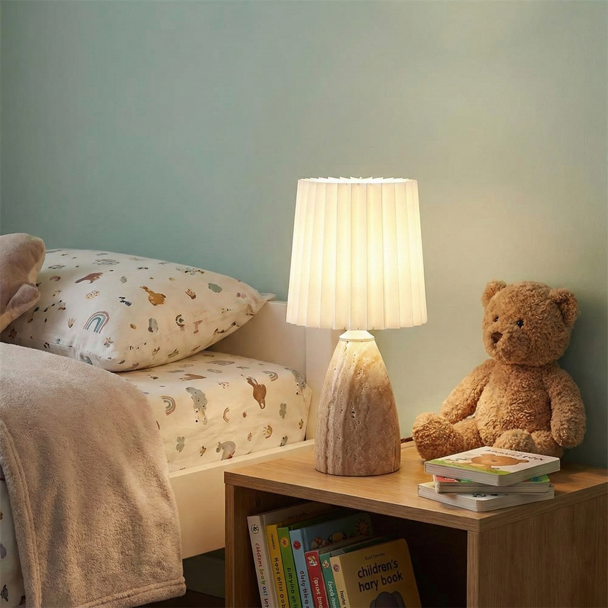 Fina Travertine Table Lamp — product view 10