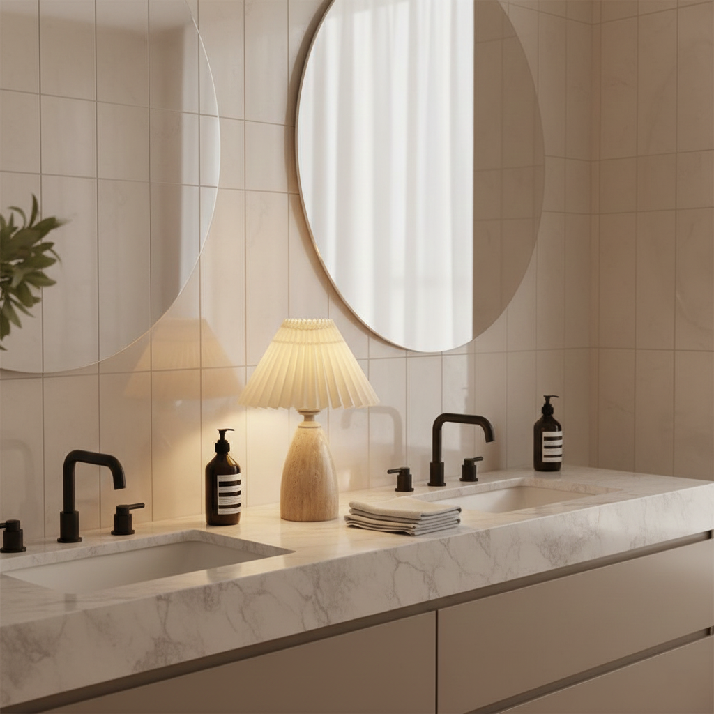 Fina Travertine Table Lamp — product view 12
