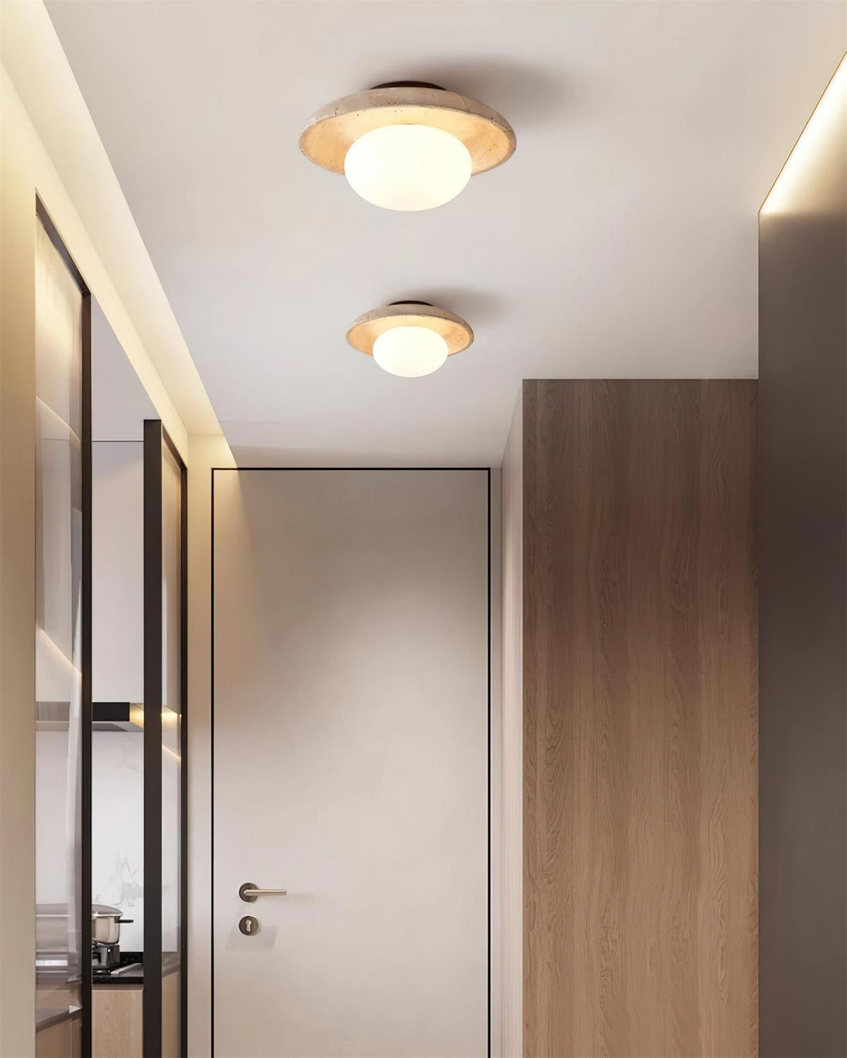 Mylie Travertine Ceiling Lamp — product view 2