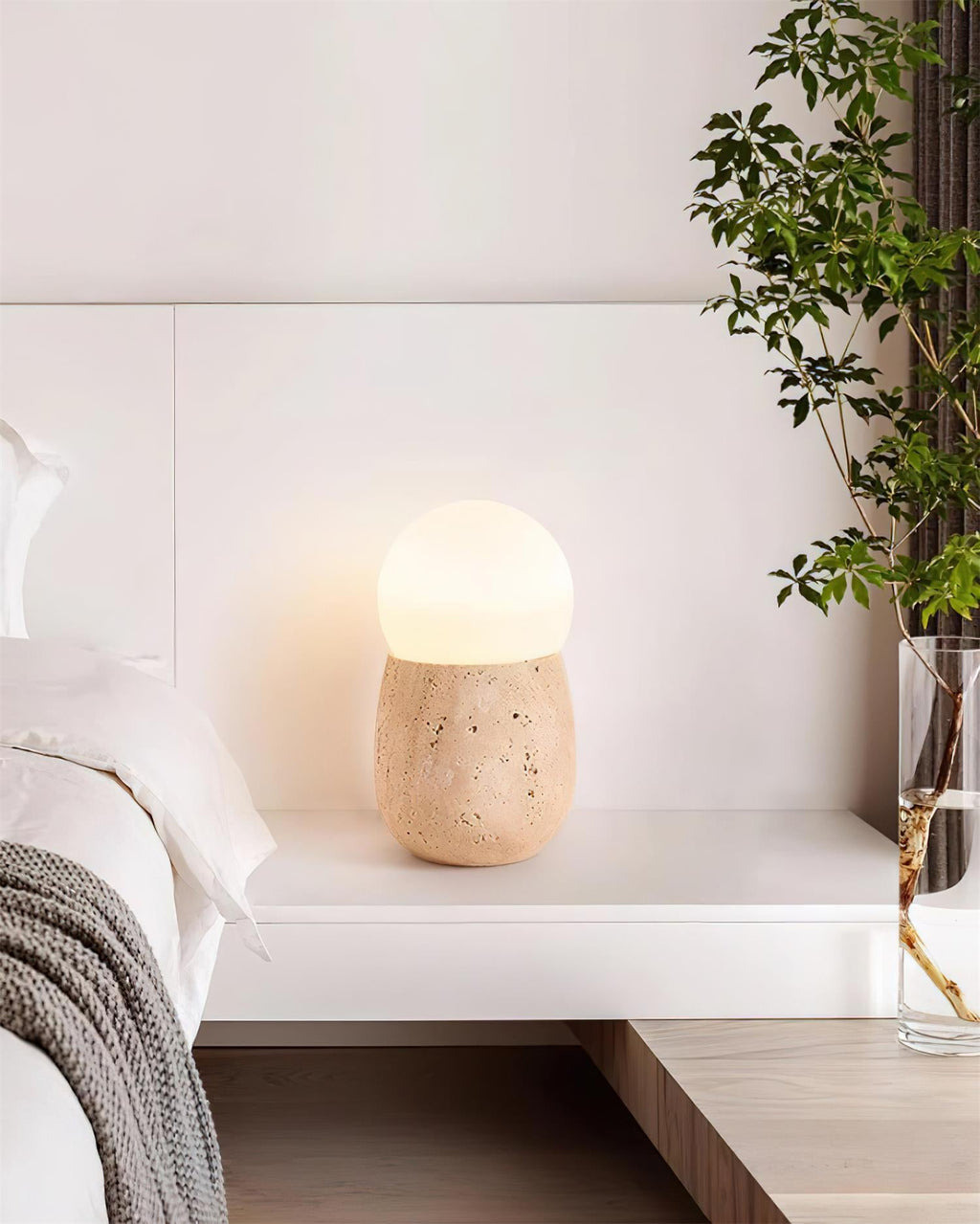 Kave Travertine Table Lamp — product view 3