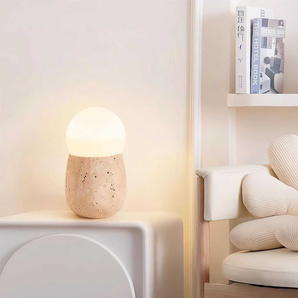 Kave Travertine Table Lamp — product view 4