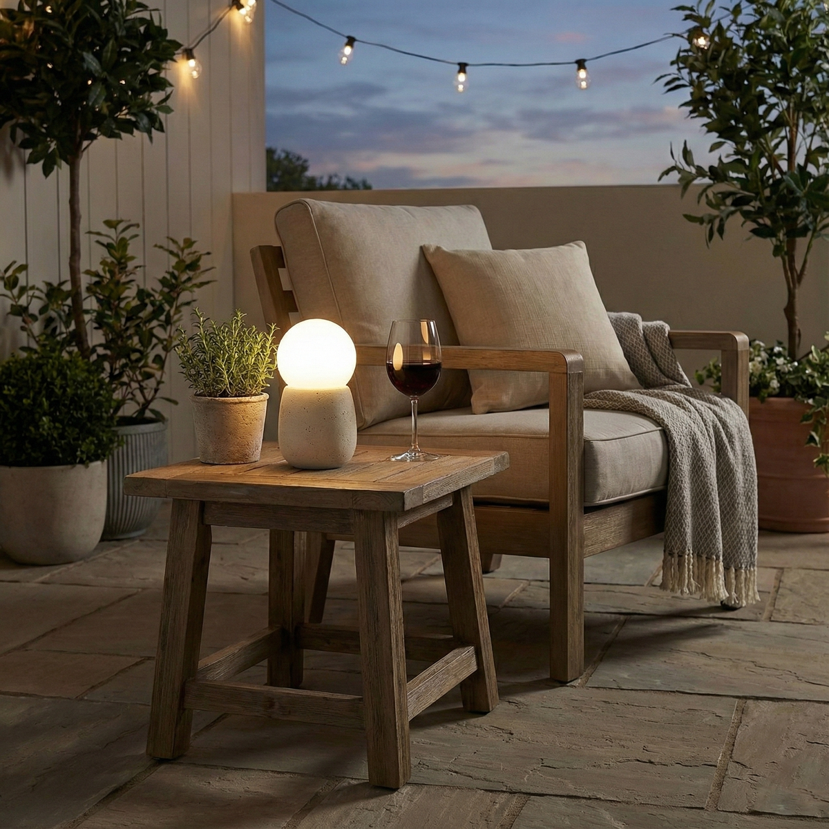 Kave Travertine Table Lamp — product view 6