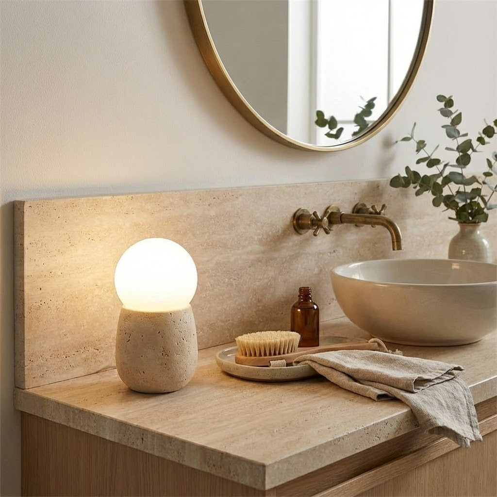 Kave Travertine Table Lamp — product view 7