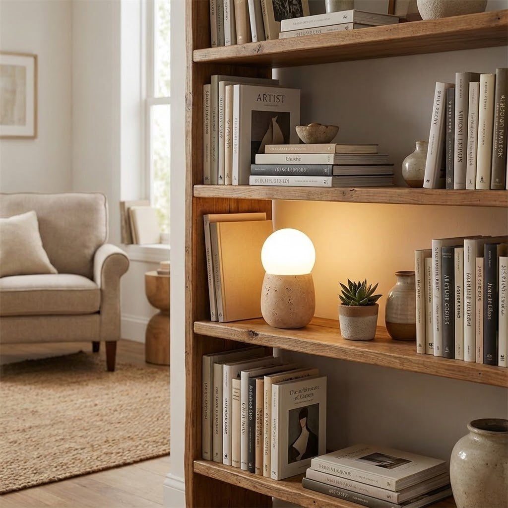 Kave Travertine Table Lamp — product view 9