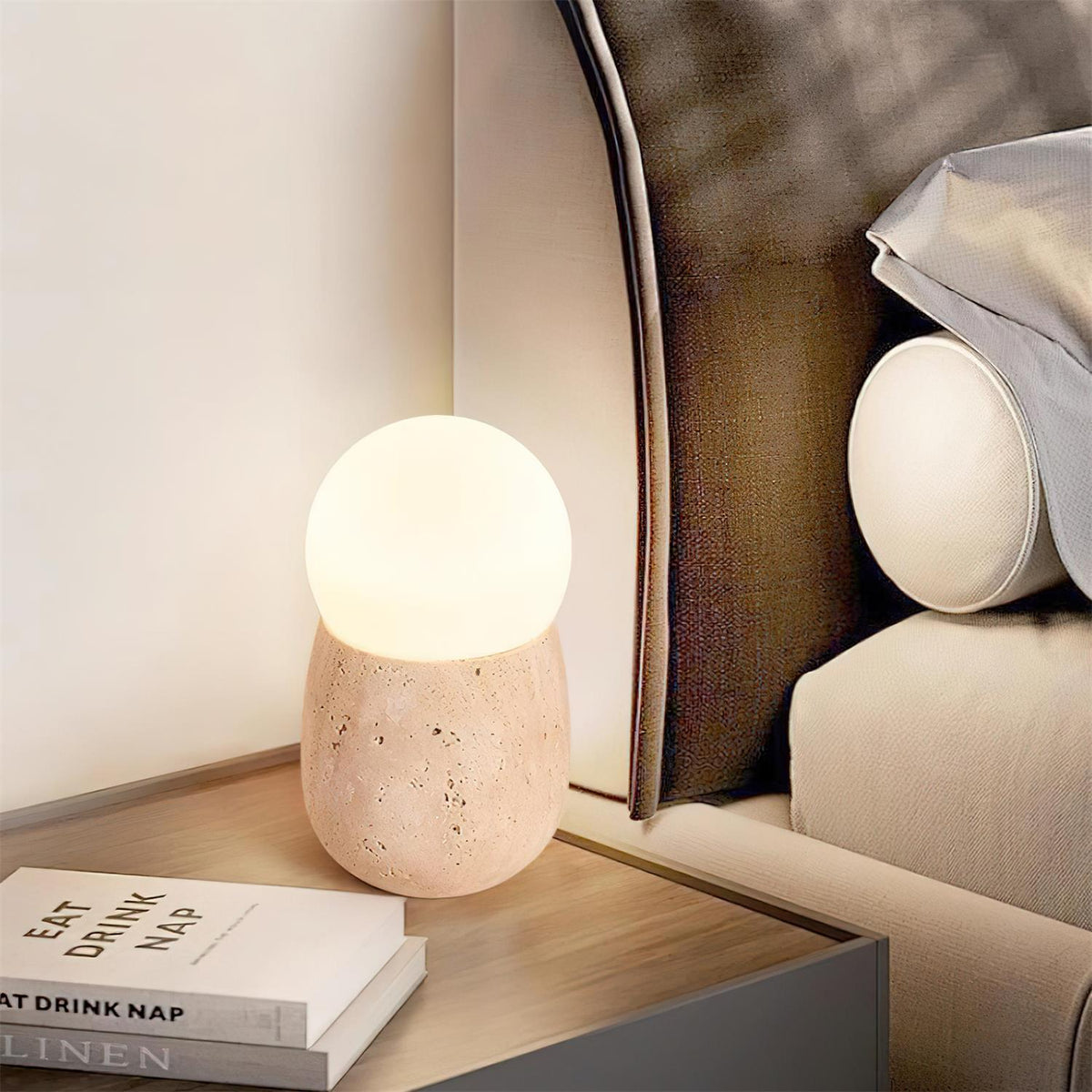 Kave Travertine Table Lamp — product view 12