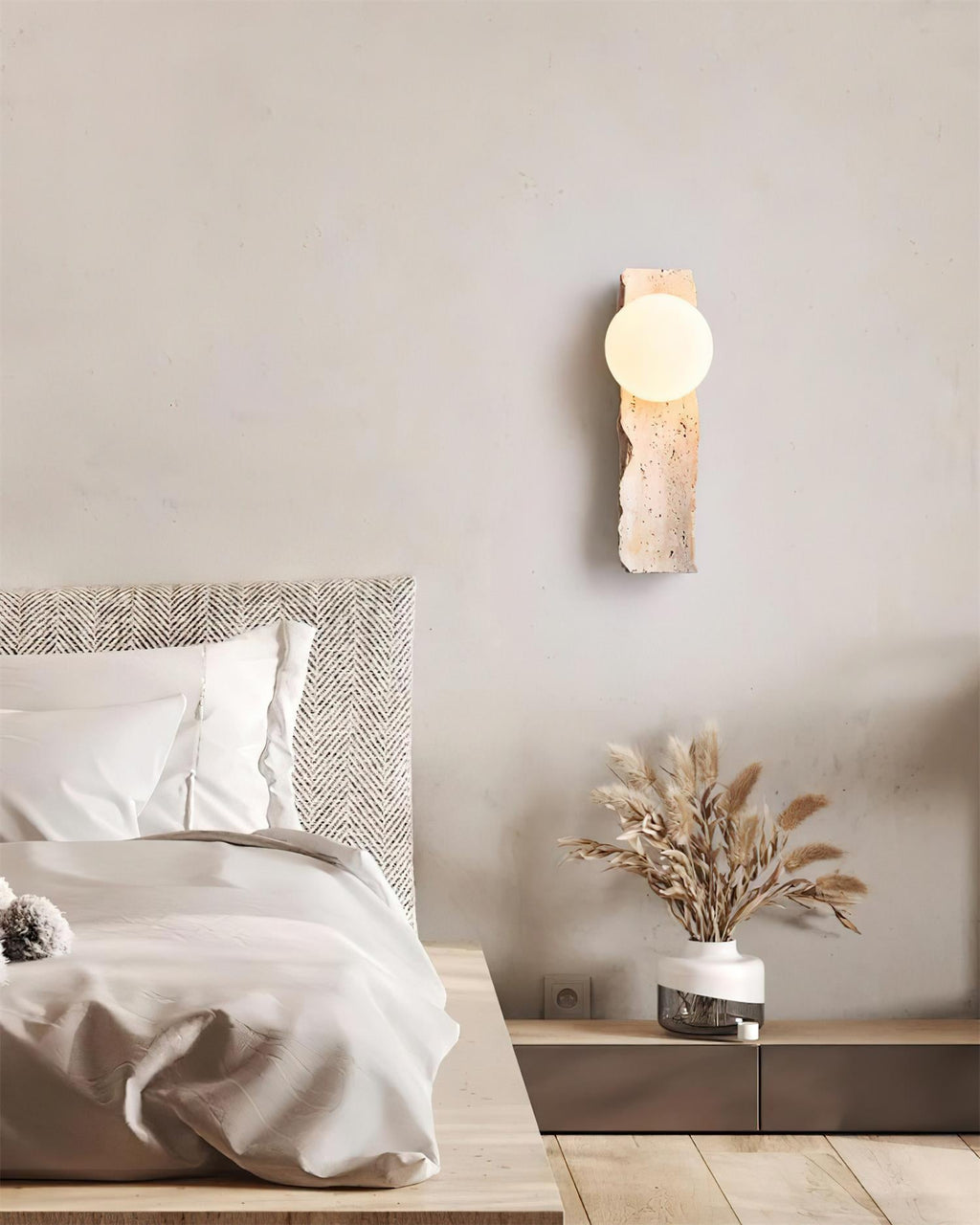 Daith Irregulate Travertine Wall Lamp — product view 4