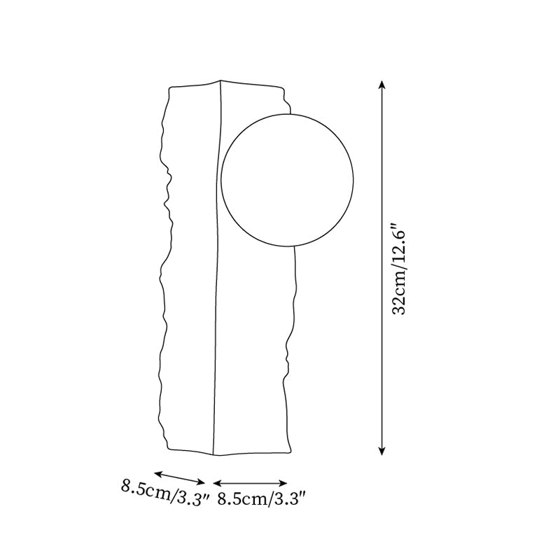 Daith Irregulate Travertine Wall Lamp — product view 5