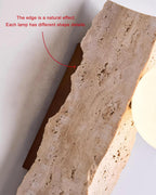 Daith Irregulate Travertine Wall Lamp — product view 7