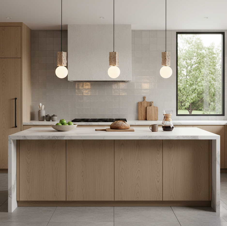 Daith Irregulate Travertine Pendant Lamp — product view 6