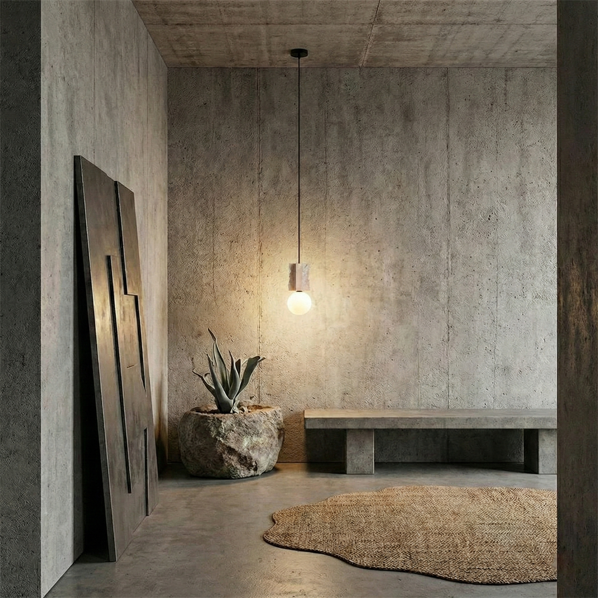 Daith Irregulate Travertine Pendant Lamp — product view 13