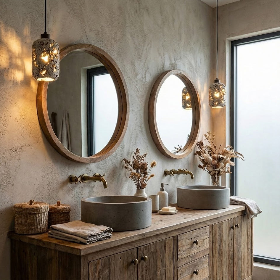 Pierced Cylinder Travertine Pendant Lamp — product view 6