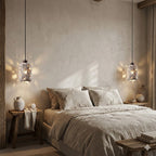 Pierced Cylinder Travertine Pendant Lamp — product view 7