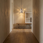 Pierced Cylinder Travertine Pendant Lamp — product view 12
