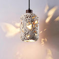 Pierced Cylinder Travertine Pendant Lamp — product view 17