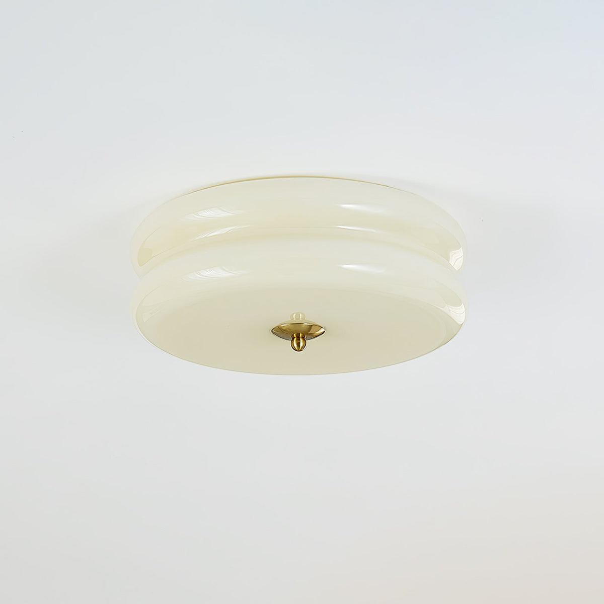 Art Deco Ribbed Glass LED Flush Mount Ceiling Light — view 28