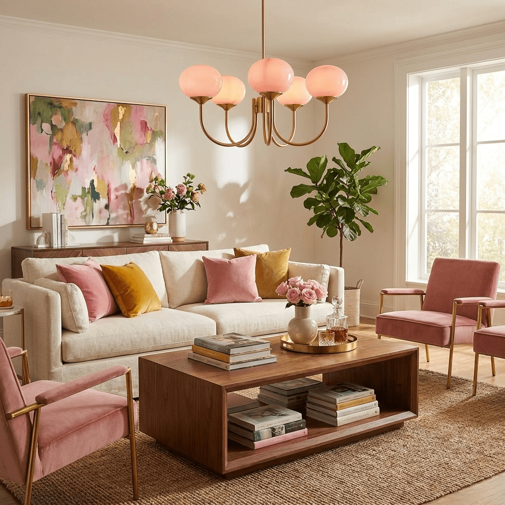 Colored Glass Globe Chandelier in Copper or Chrome — view 5