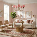 Colored Glass Globe Chandelier in Copper or Chrome — view 6