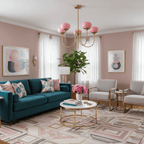 Colored Glass Globe Chandelier in Copper or Chrome — view 13
