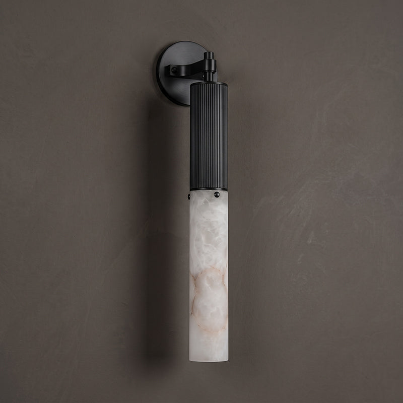 Selinunte Alabaster Baton Wall Sconce — detail and setting 13