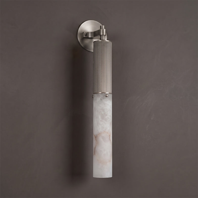 Selinunte Alabaster Baton Wall Sconce — detail and setting 14