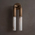 Selinunte Alabaster Baton Wall Sconce — detail and setting 15
