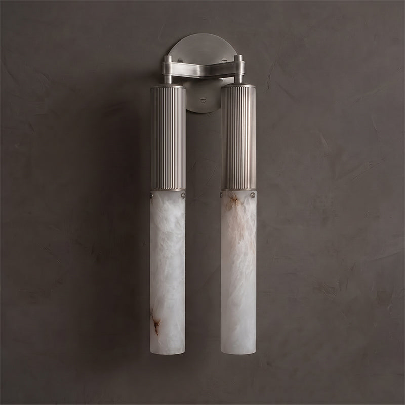 Selinunte Alabaster Baton Wall Sconce — detail and setting 16