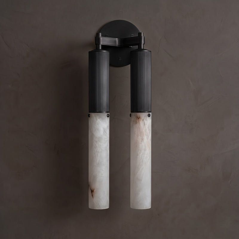 Selinunte Alabaster Baton Wall Sconce — detail and setting 17