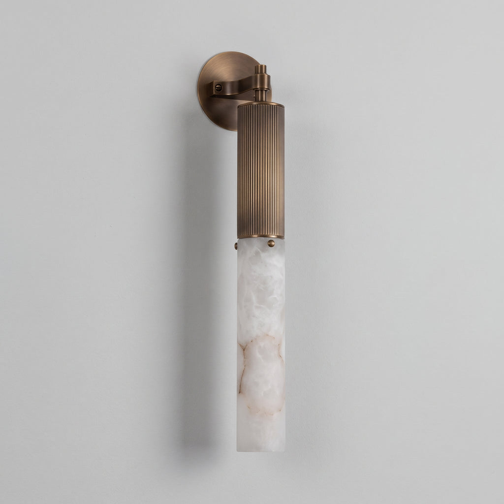 Selinunte Alabaster Baton Wall Sconce — detail and setting 19