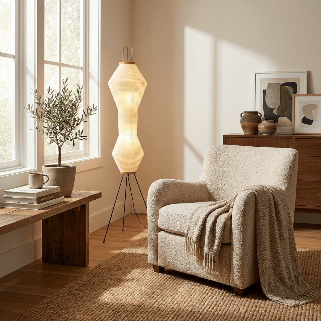 Alune Hourglass Paper Floor Lamp — product detail 2